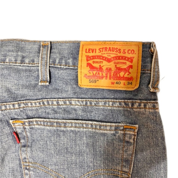 Levi's 569 Relaxed Baggy Fit 40x34 Medium Wash - Picture 4 of 5